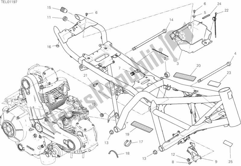 Toutes les pièces pour le Cadre du Ducati Scrambler Full Throttle USA 803 2020